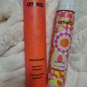 Amika Vibrant Orange and Patterned Hair Care Duo With Dry Shampoo And Mask